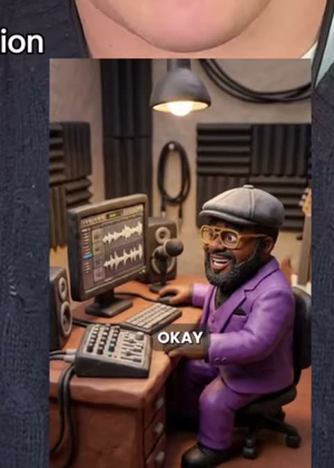 Claymation format, frame from the source ad