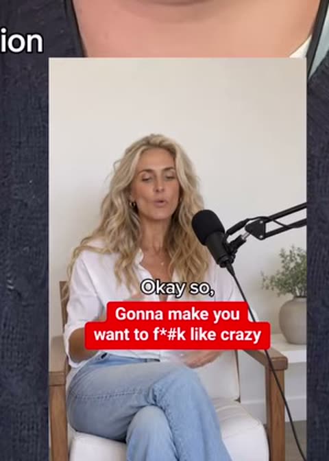 AI podcast format, frame from the source ad